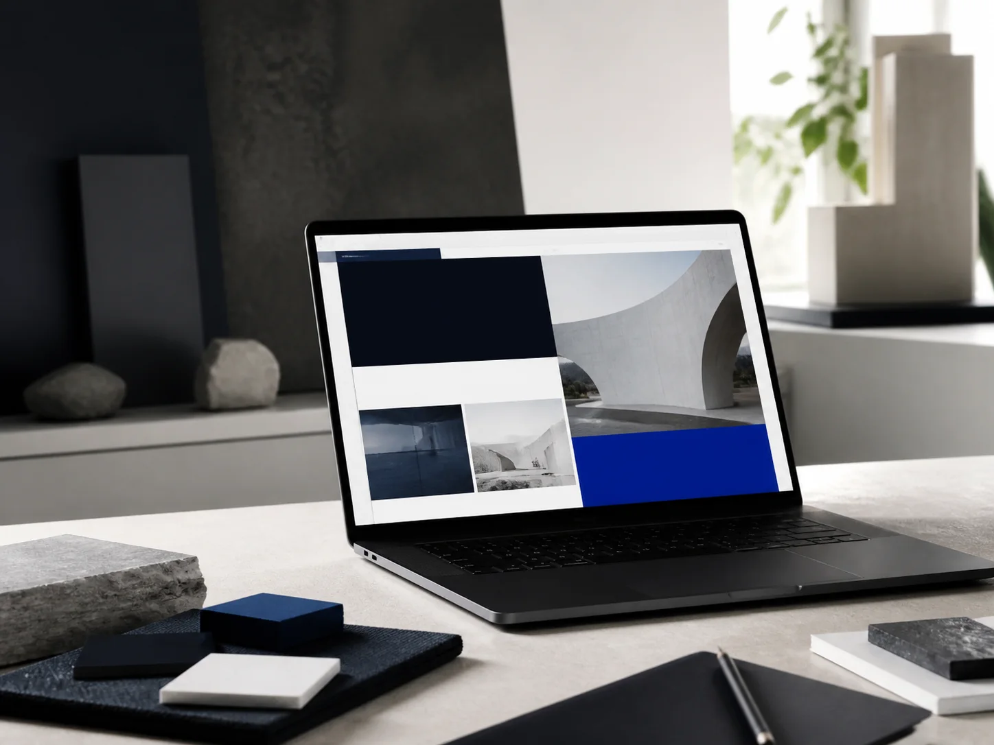 Moderne Unternehmenswebsite auf einem Laptop